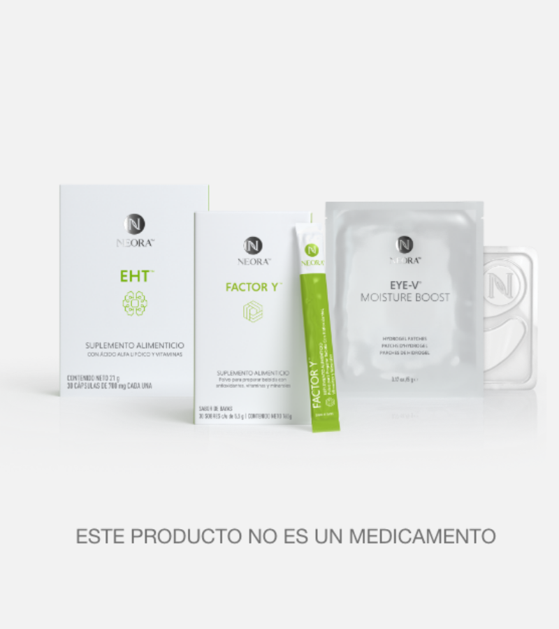  A group shot of Neora products featured in the NeoraFit Essentials Pack.
